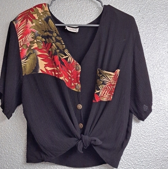 Vintage Jessica Scott Blouse With Tie Knot - Picture 3 of 5